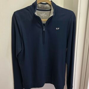 Navy Vineyard Vines fashion knit, zip up pullover